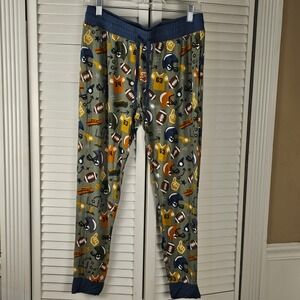 Little Sleepies Mens Bamboo Football Pajama Sleep Pants Medium